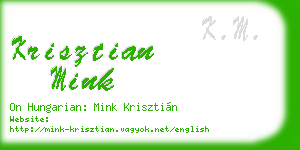 krisztian mink business card